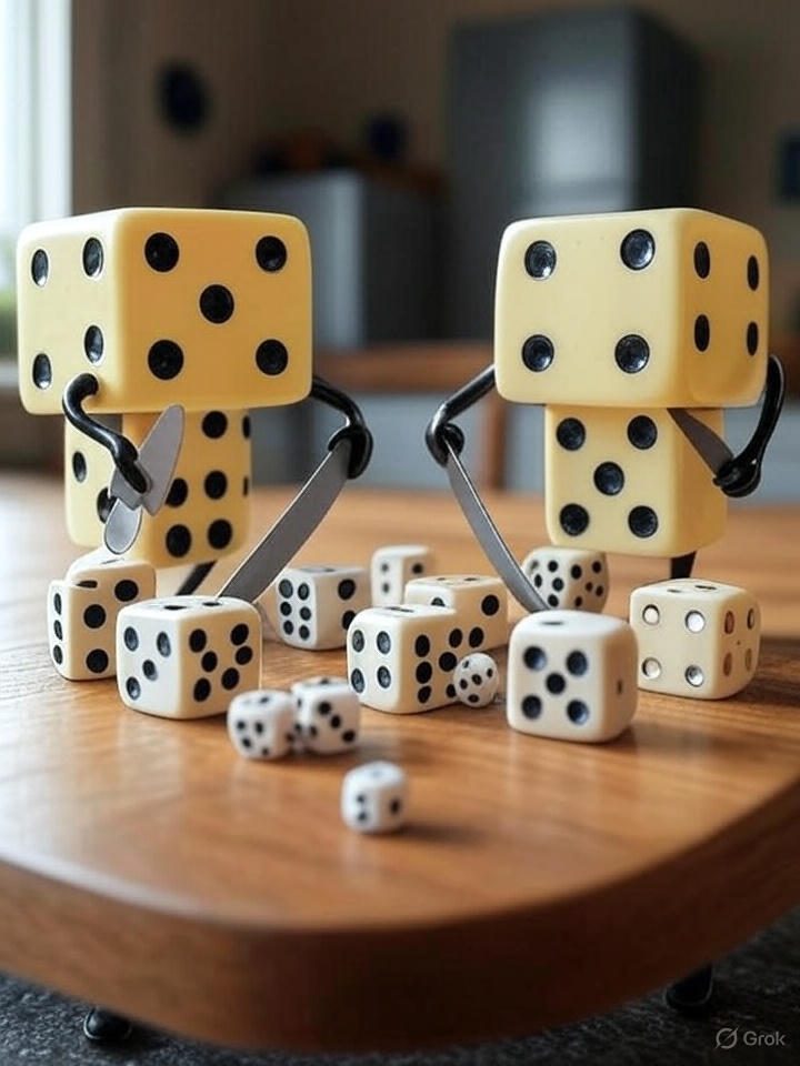 Image illustrating the heteronym dice