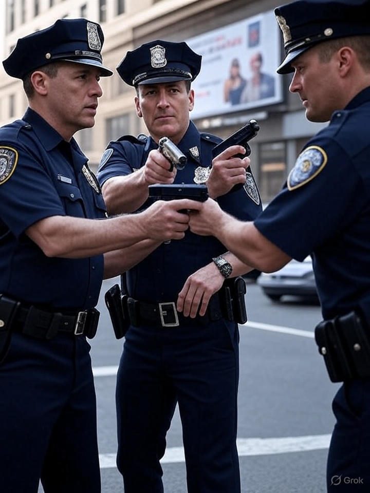 Image illustrating the heteronym police