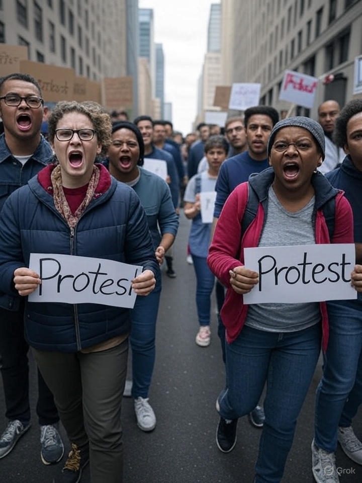 Image illustrating the heteronym protest